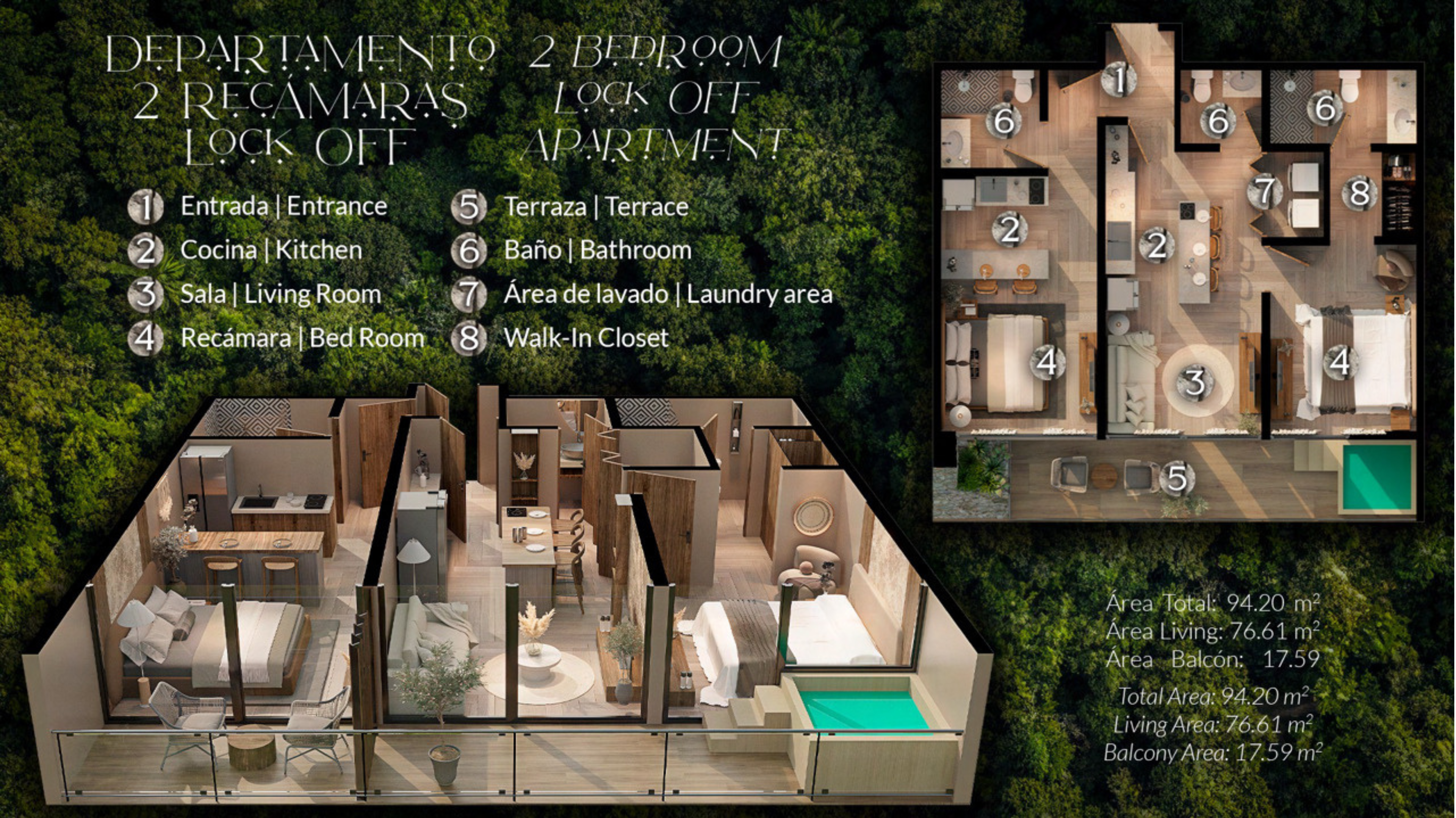 2-Bedroom Residences – Pirámides Tulum Mexico - Thumbnail 4