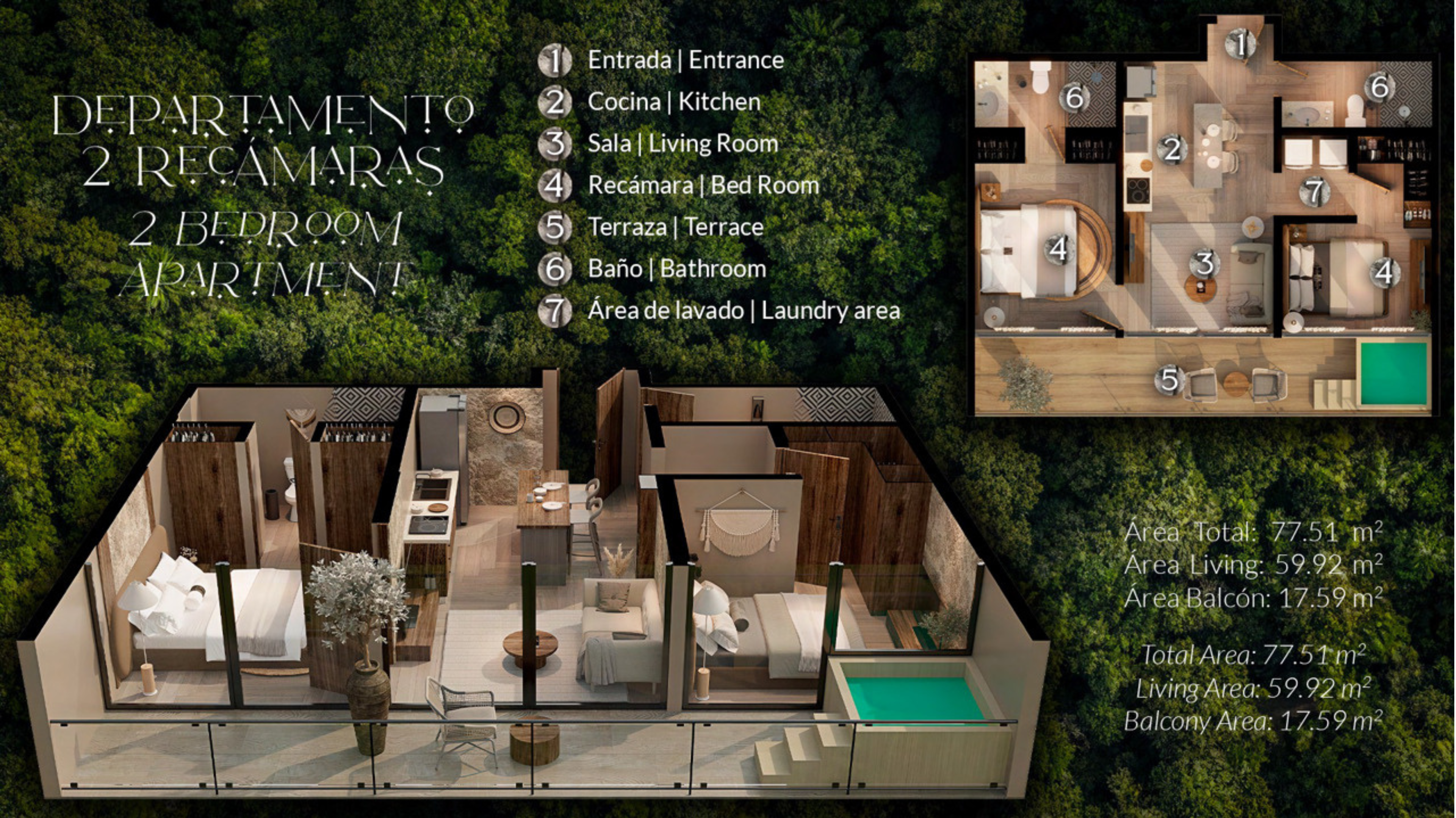 2-Bedroom Residences – Pirámides Tulum Mexico - Thumbnail 2