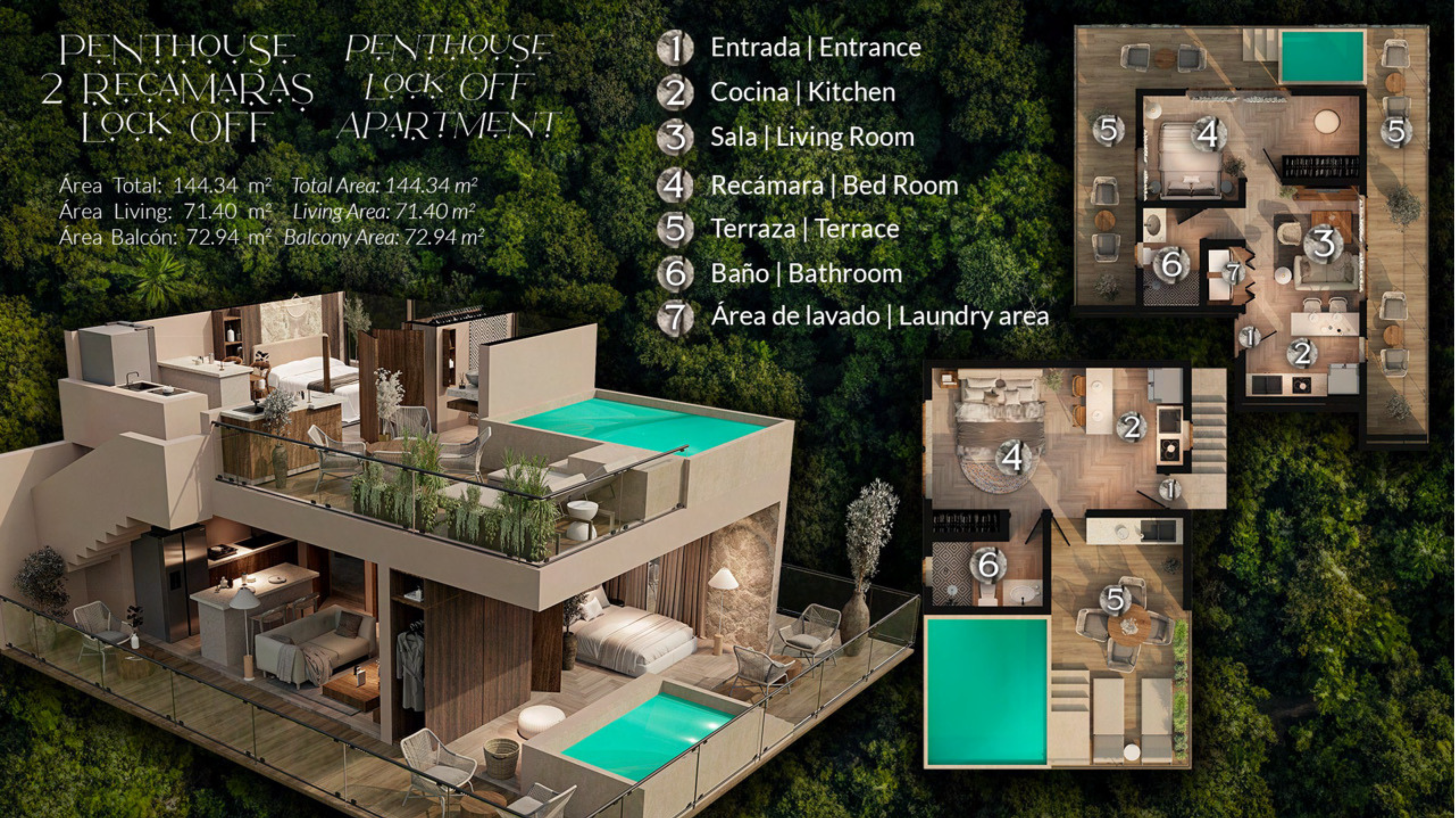 2-Bedroom Residences – Pirámides Tulum Mexico - Thumbnail 5