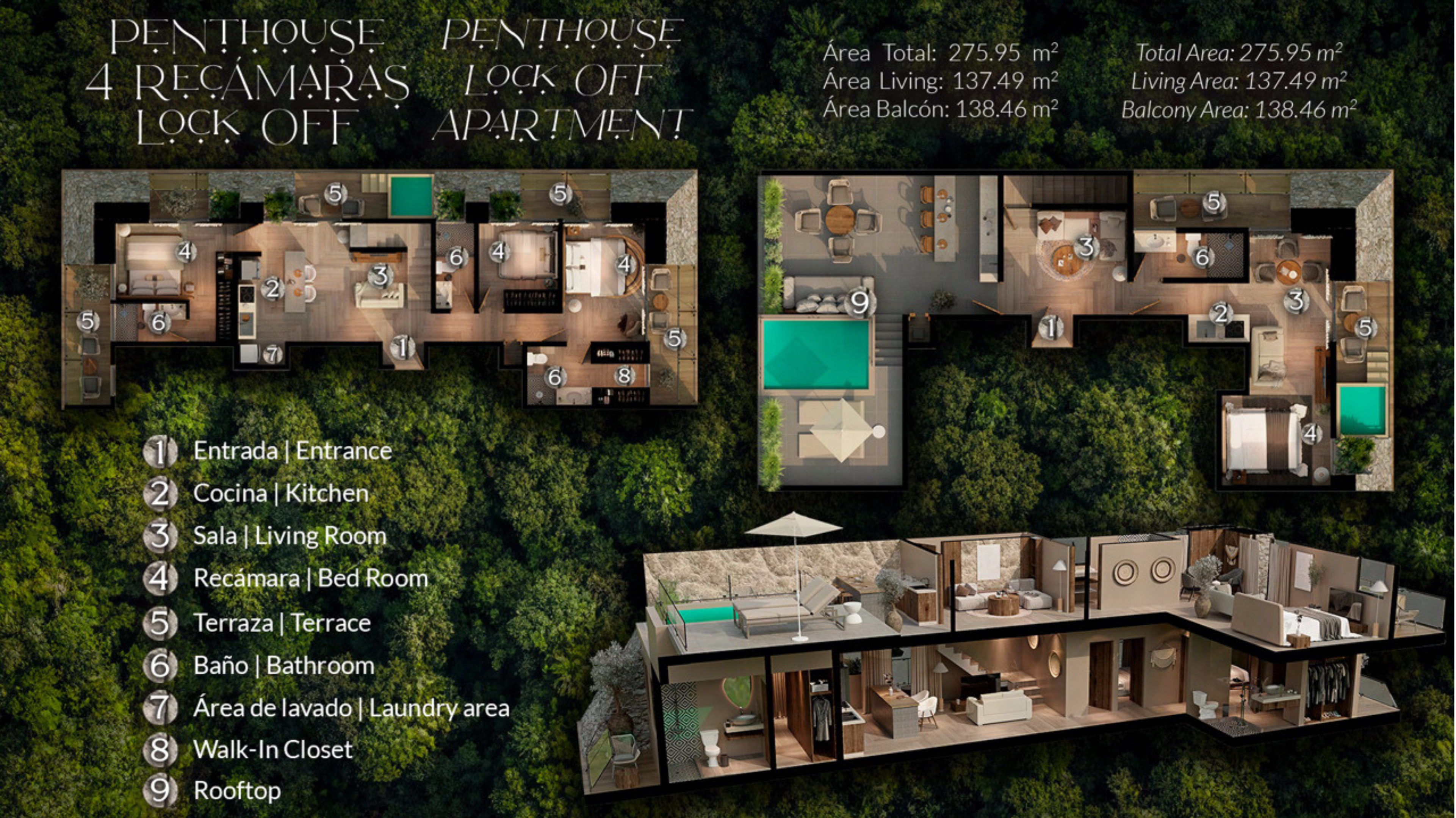 4-Bedroom Penthouse – Pirámides Tulum Mexico