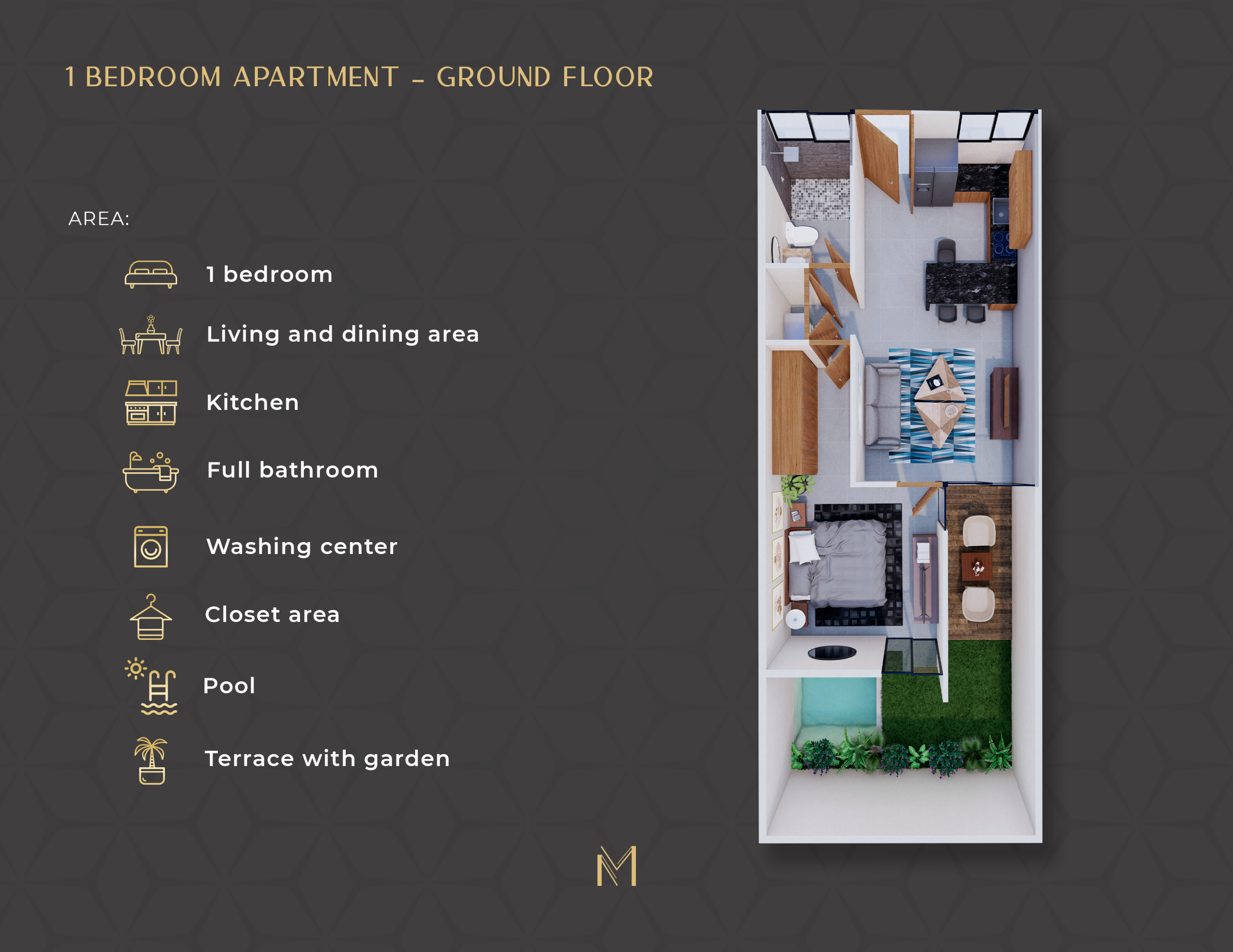 1-Bedroom Condo at Monarca Residences Merida, Yucatan, Mexico - Thumbnail 2