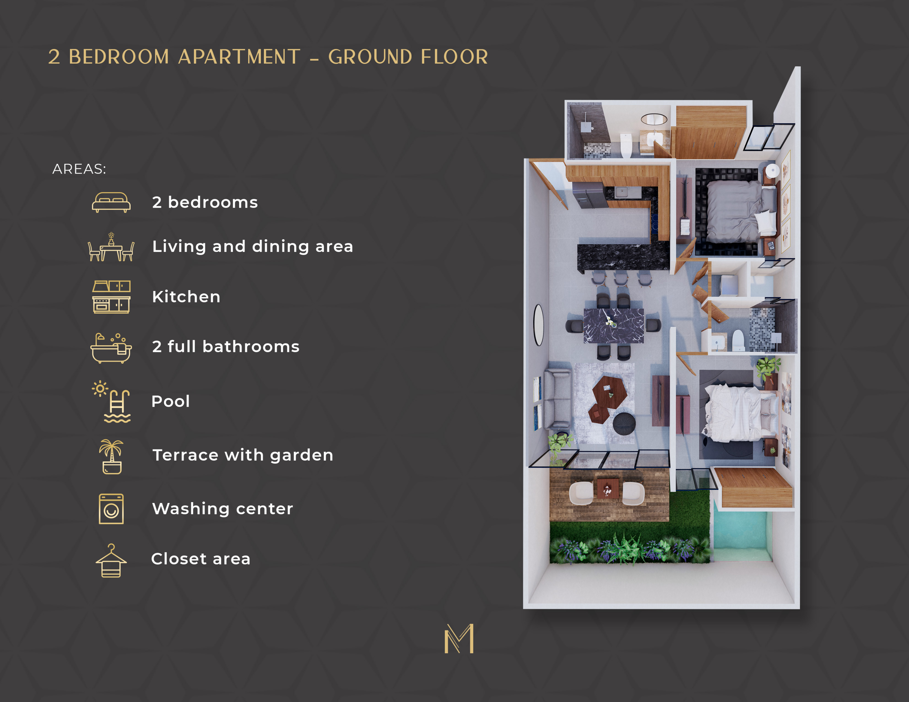 2-Bedroom Condo at Monarca Residences Merida, Yucatan, Mexico - Thumbnail 2