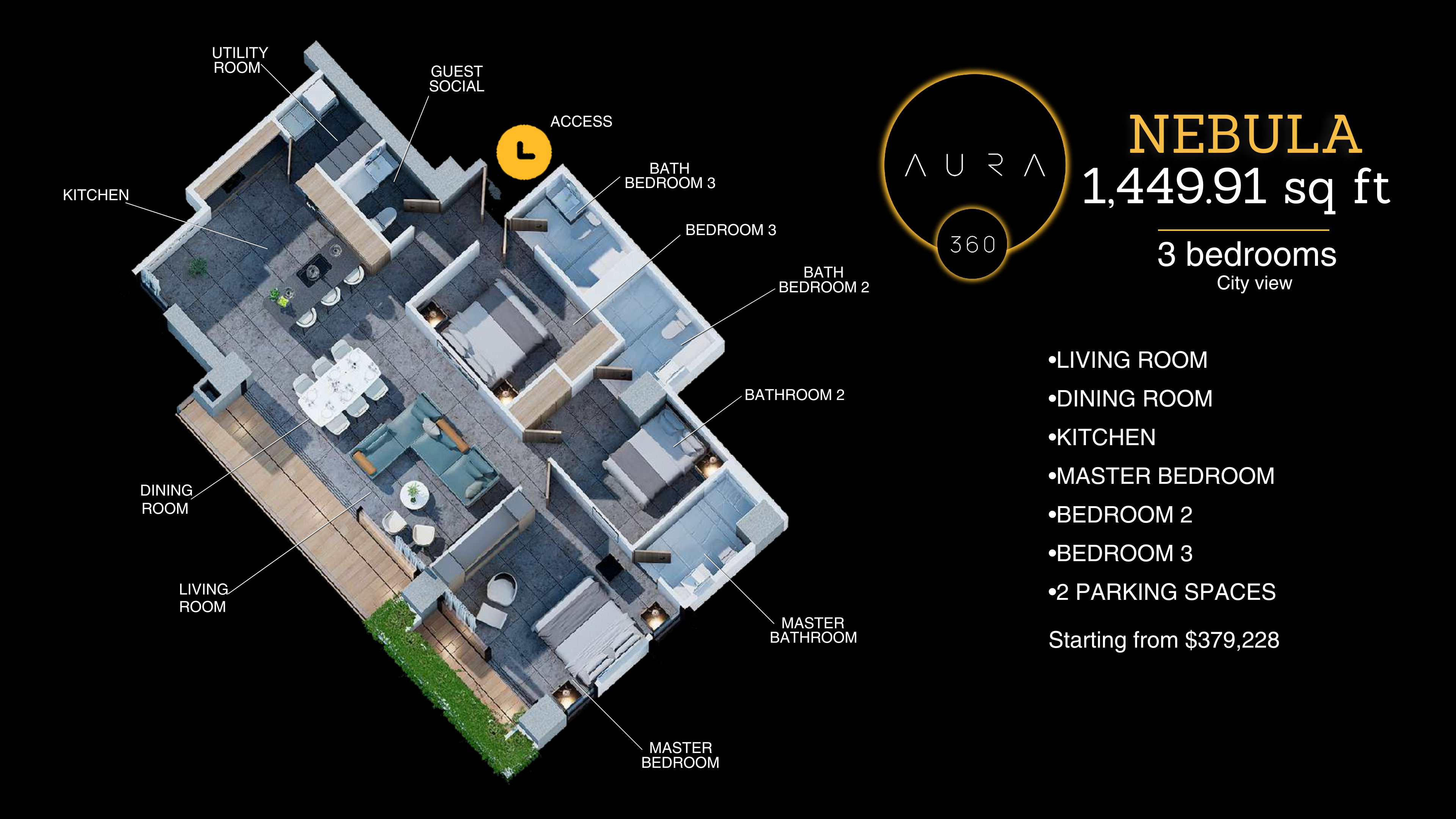 Aura360 – 3 Bedroom Apartments - San Salvador - El Salvador - Thumbnail 10