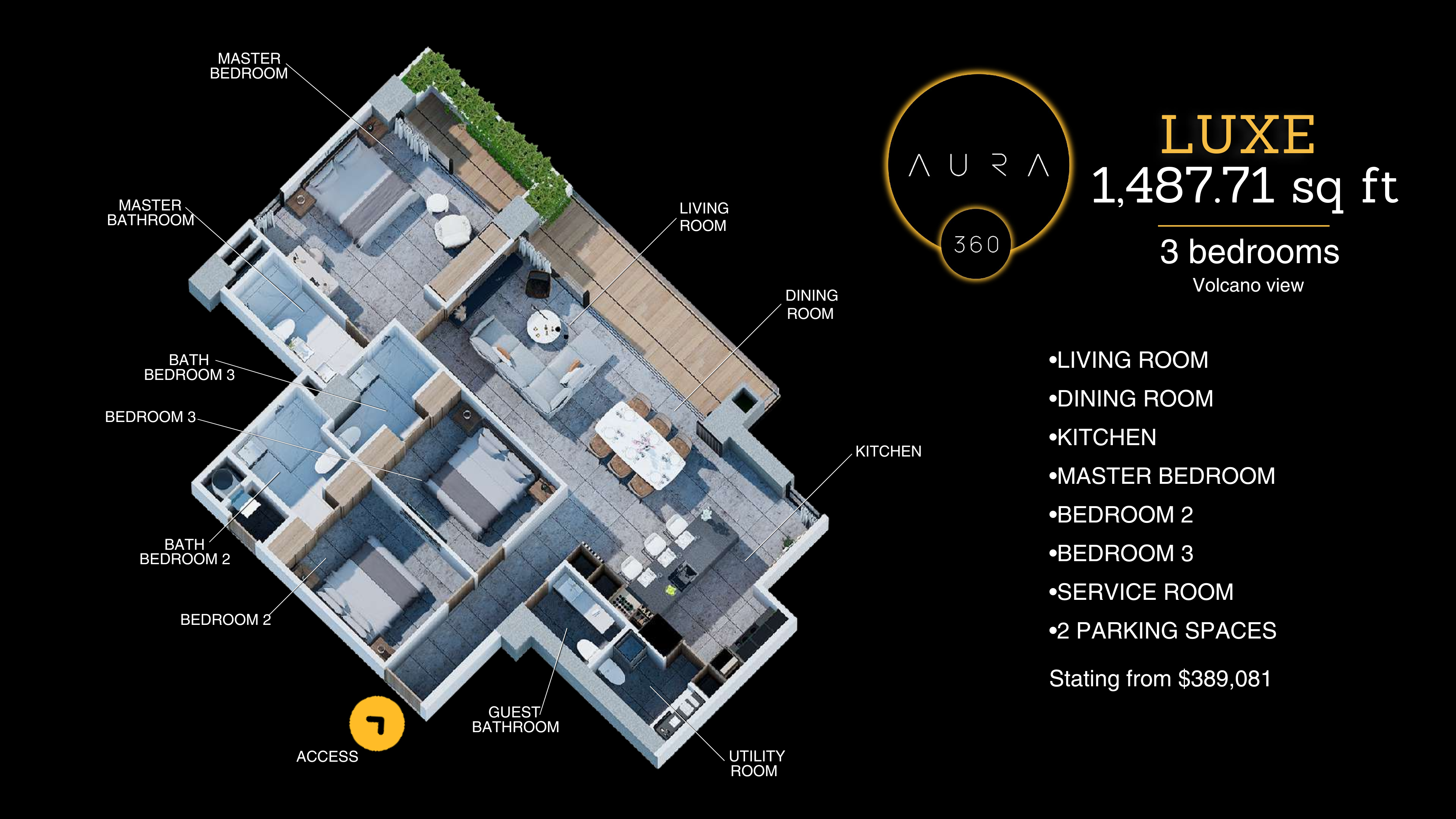 Aura360 – 3 Bedroom Apartments - San Salvador - El Salvador - Thumbnail 6