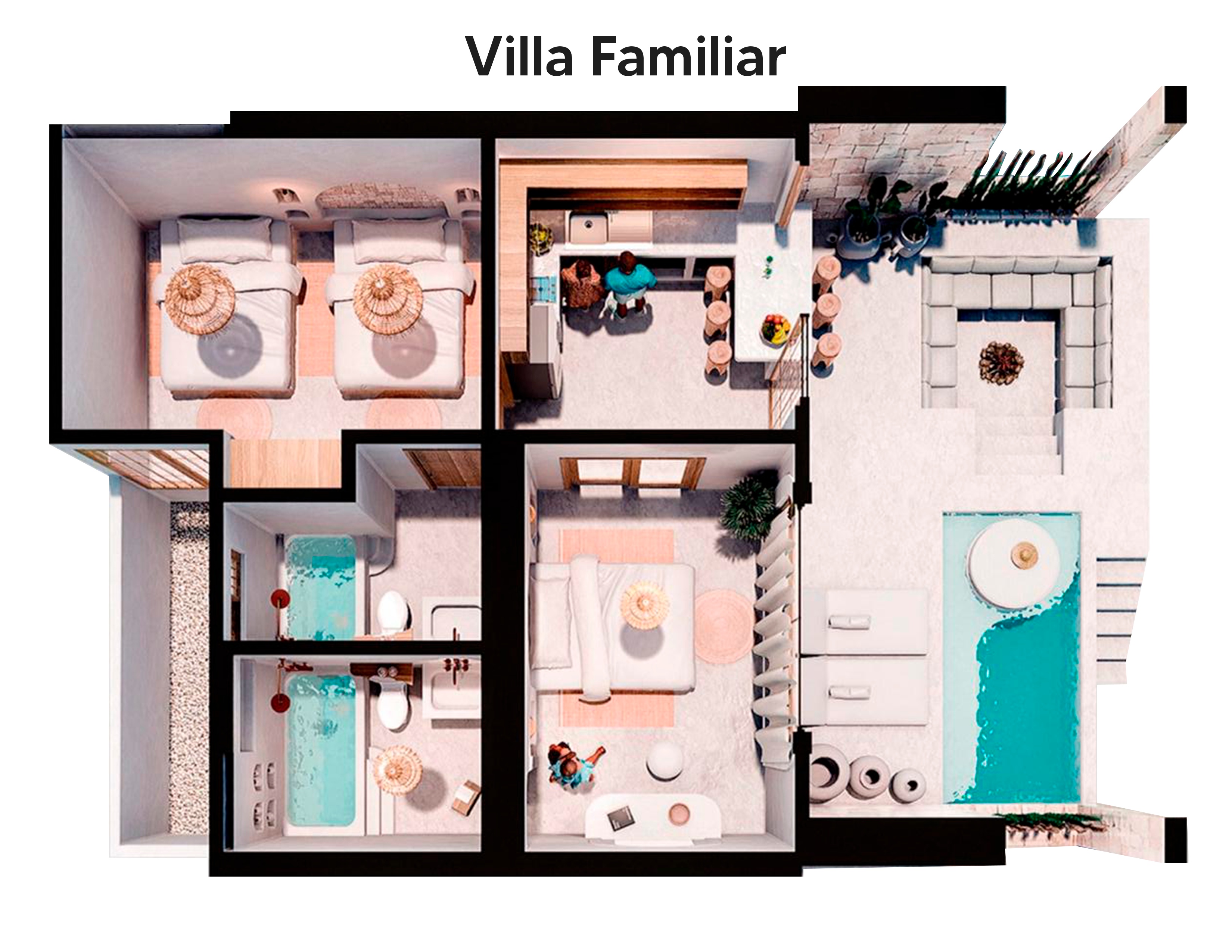 Family Villa (2 Bedroom) – The SAKK Villas & Wellness | Tulum - Image 2